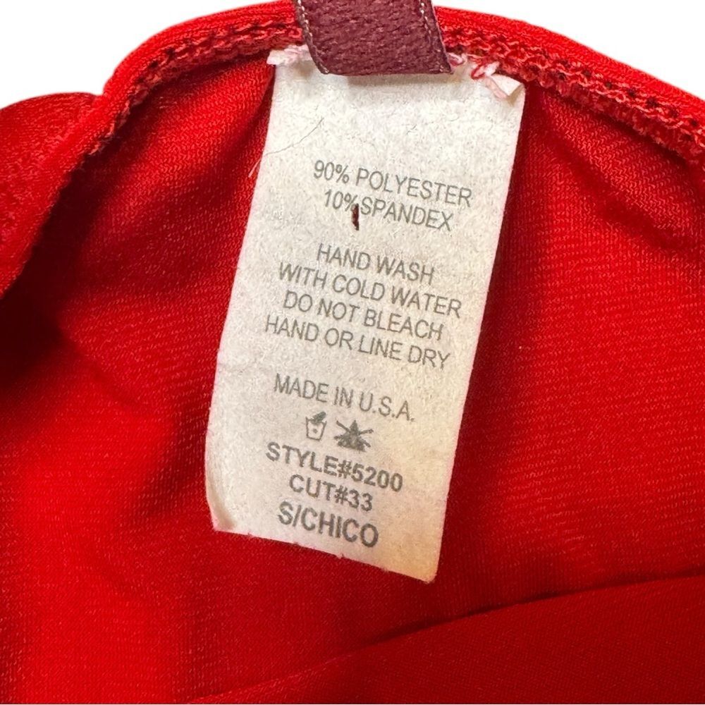 Y2K Tu Tu Fashion Halter Red Rhinestone Midi Dress Size Small - Picture 6 of 7